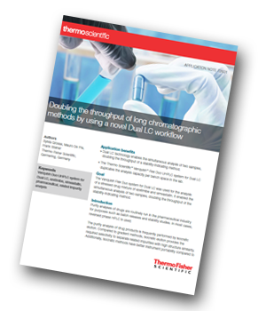 Doubling Chromatographic Throughput Using Dual LC For Pharmaceutical ...