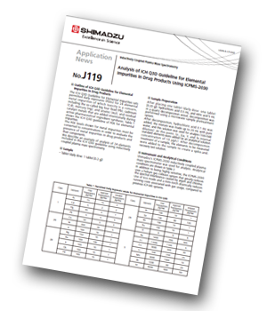 Shimadzu_analysis of ICH Q3D guideline for elemental impurities in drug products